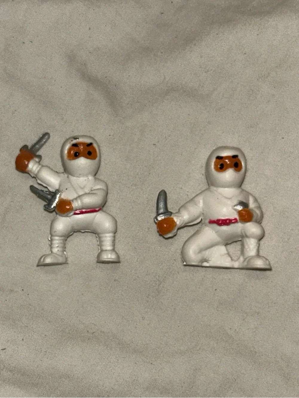 Vintage 1990s-2000s Multi Color Karate Ninjas Gum Ball Machine Toys Lot Of 10